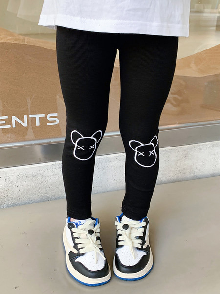 Dječje ležerne tajice s vezom za djevojčice