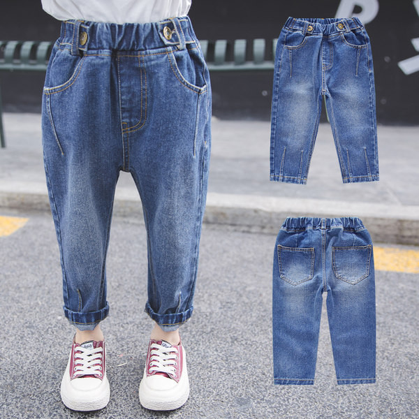 Vaikiški laisvalaikio džinsai su kišenėmis