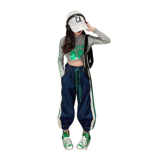 Blugi copii cu sireturi si buzunar pentru fete