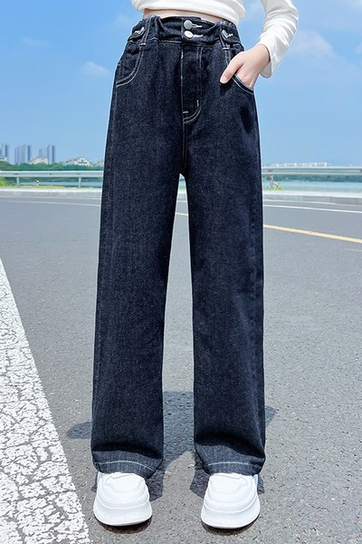 Magas derekú és zsebes gyerekfarmer