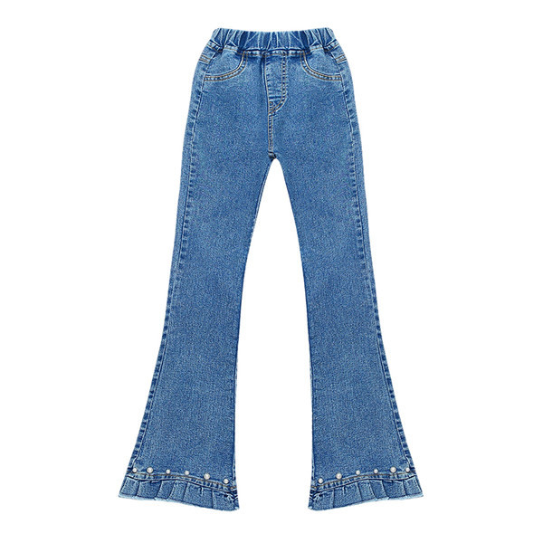 Girls Pearls széles szárú elasztikus farmernadrág