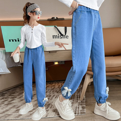 Új modell szalagos gyerekfarmer lányoknak