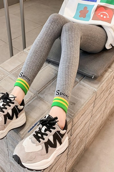 Elasztikus gyermek leggings lányoknak felirattal