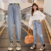 Őszi-tavaszi farmer lányoknak gumival