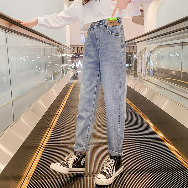 Őszi-tavaszi farmer lányoknak gumival