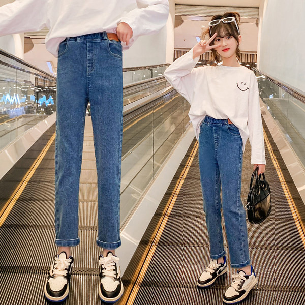 Divatos magas derekú kék farmer lányoknak