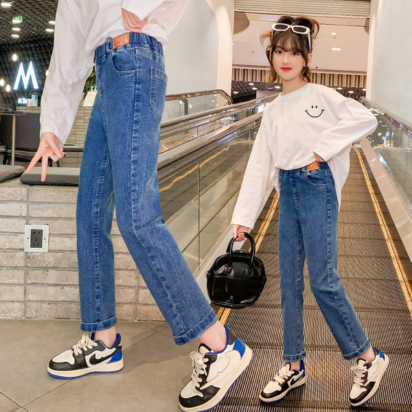 Divatos magas derekú kék farmer lányoknak