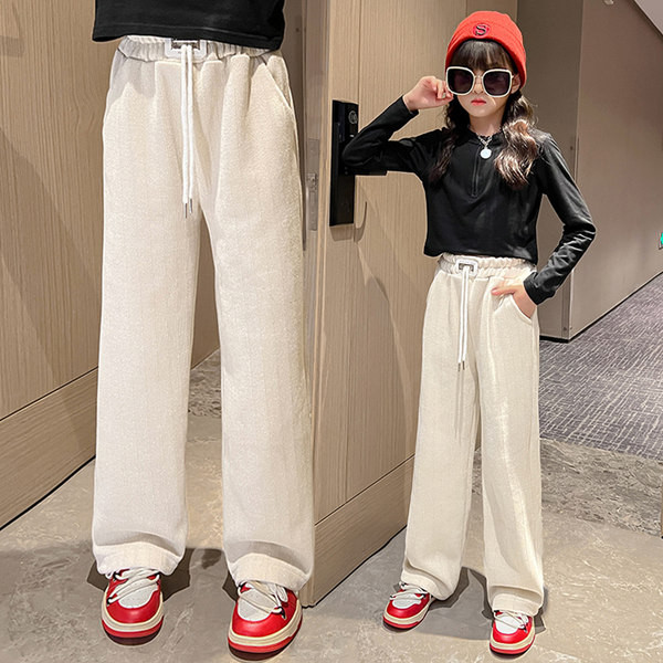 Gyermek széles szárú nadrág fűzős lányoknak