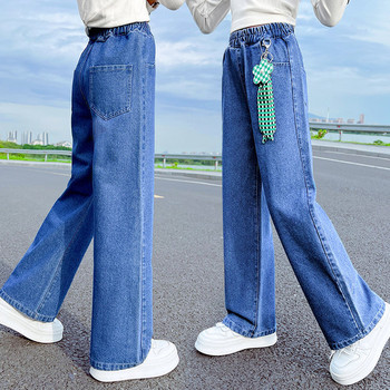 Нов модел модерни дънки за момичета с висока талия и джоб
