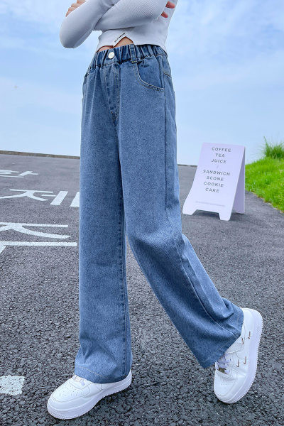 Blugi stretch pentru fete cu buzunar