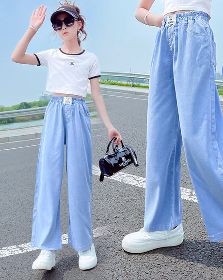 Magas derekú és zsebes gyerekfarmer