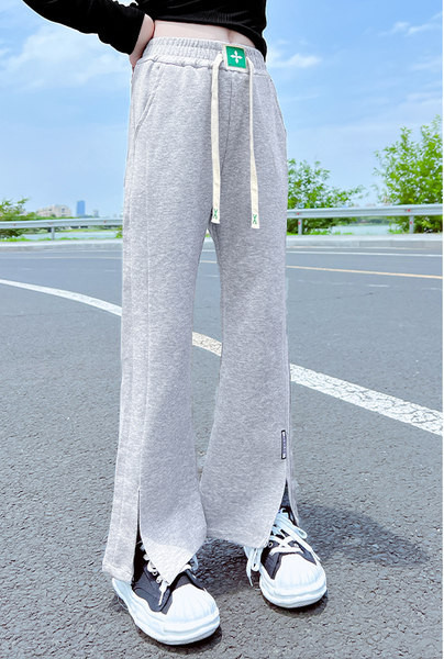 Mergaičių plačios surišamos kelnės