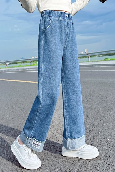 Farmer lányoknak letisztult mintás elasztikus