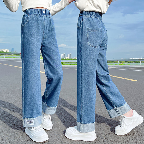 Farmer lányoknak letisztult mintás elasztikus