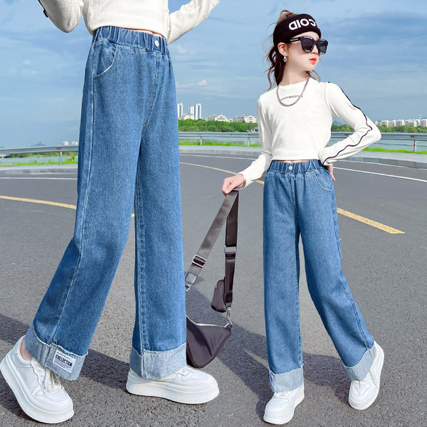 Farmer lányoknak letisztult mintás elasztikus