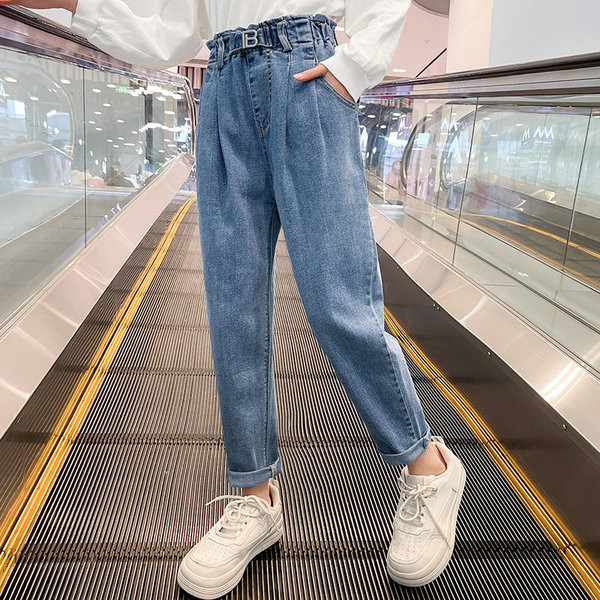 Novi model traperica za djevojčice sa visokim strukom i metalnim elementom