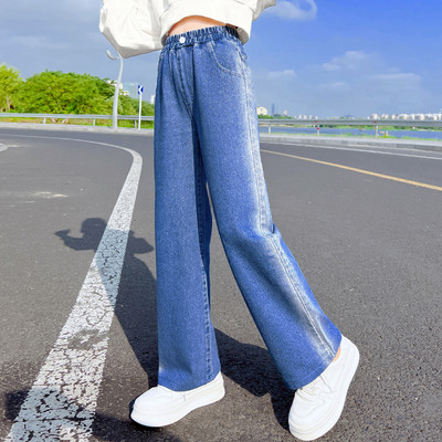 Alkalmi női kék és fekete farmernadrág