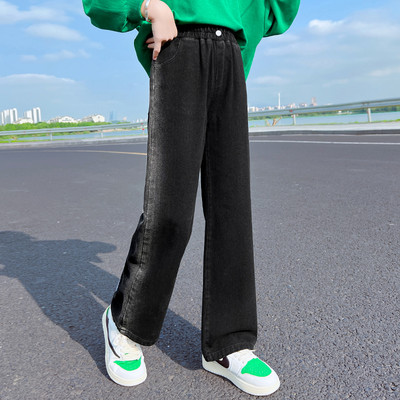 Alkalmi női kék és fekete farmernadrág