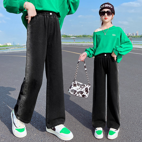 Alkalmi női kék és fekete farmernadrág