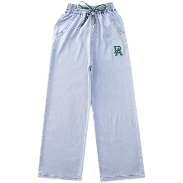 Pantaloni sport copii cu buzunar si cravate pentru fete