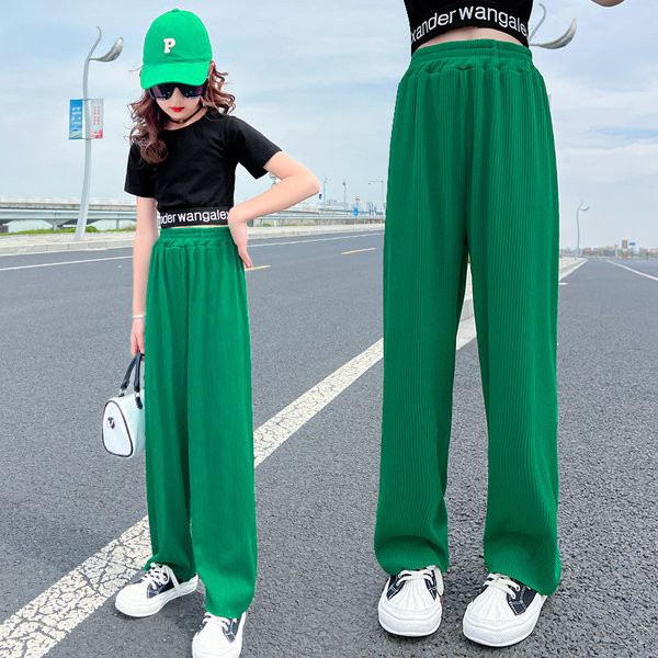 Vaikiškos plačios kelnės mergaitėms