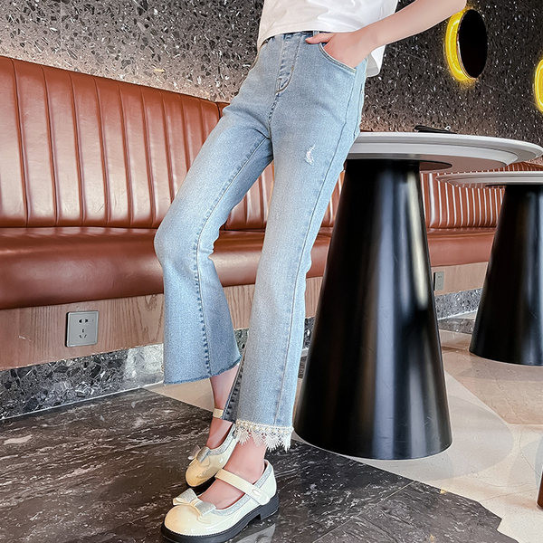 Gyerek széles szárú gyöngyfarmer lányoknak