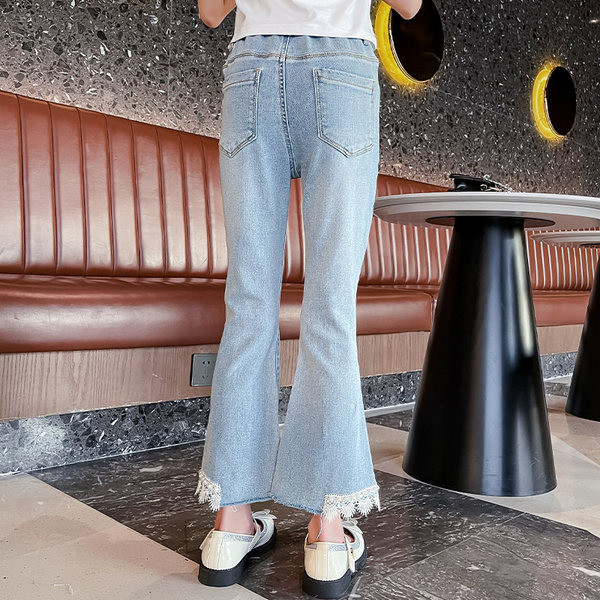 Gyerek széles szárú gyöngyfarmer lányoknak