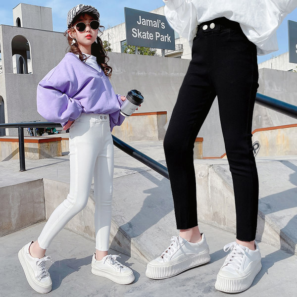 Vaikiškos vienspalvės kelnės mergaitėms