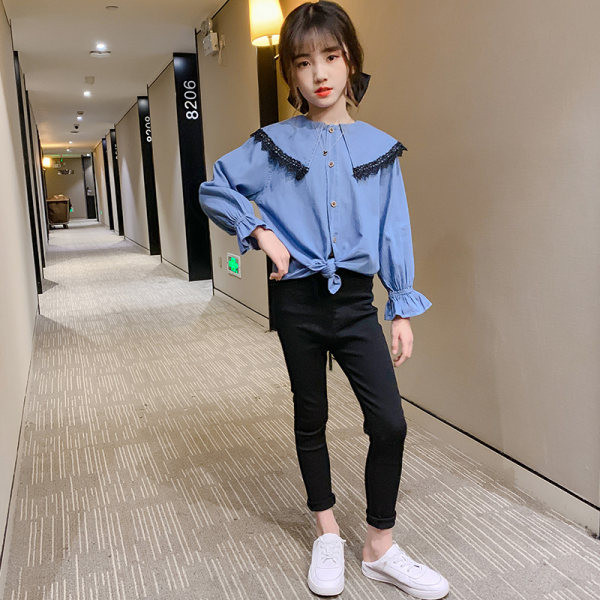 Vaikiškos švaraus modelio kelnės mergaitėms