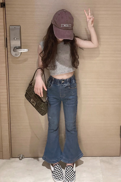 Gyermek széles szárú farmer lányoknak