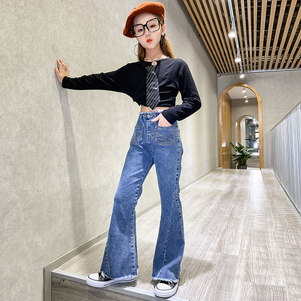 Új, magas derékú gyermekfarmer modell - Charleston típusú