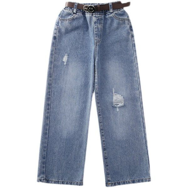 Szakadt motívumú, zsebes gyerekfarmer