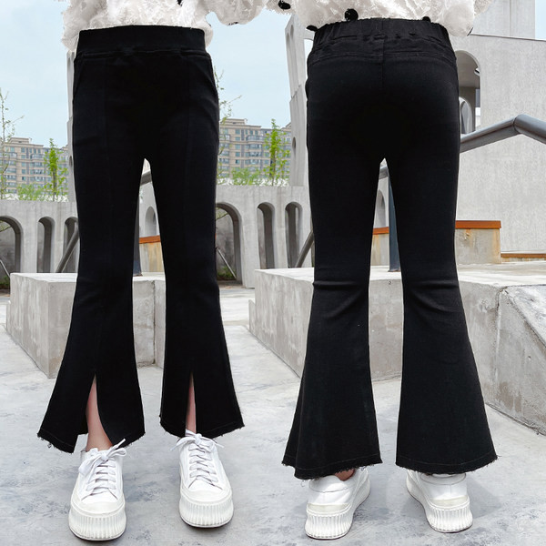 Vaikiškos kelnės su plačiomis kojomis mergaitėms