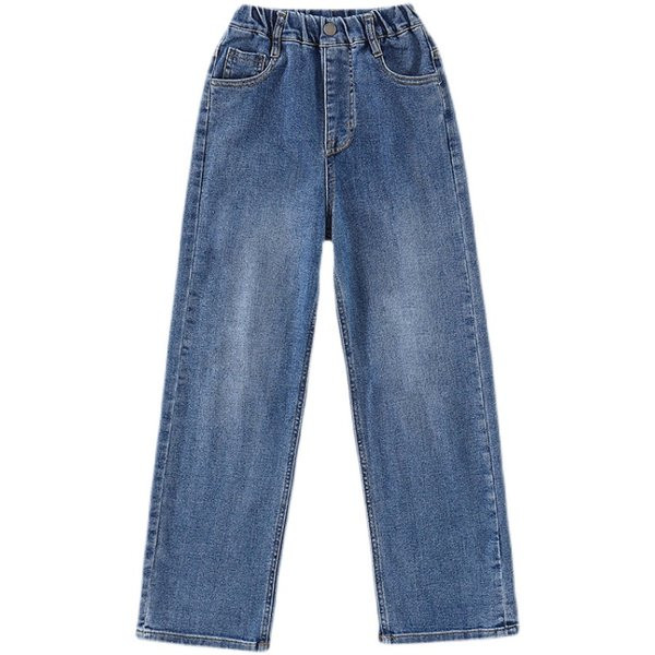 Dječje traperice širokih nogavica za djevojčice s džepom