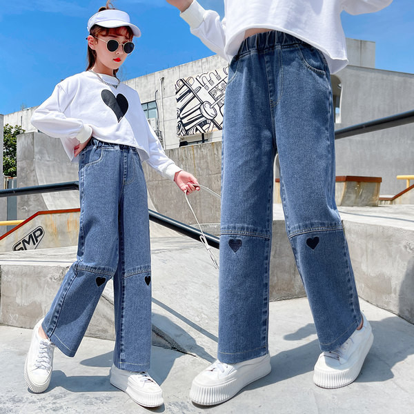 Blugi casual pentru copii model nou pentru fete