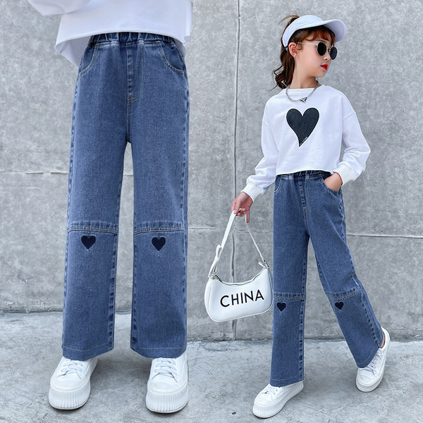 Blugi casual pentru copii model nou pentru fete