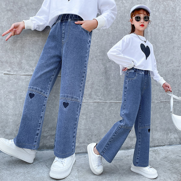 Blugi casual pentru copii model nou pentru fete