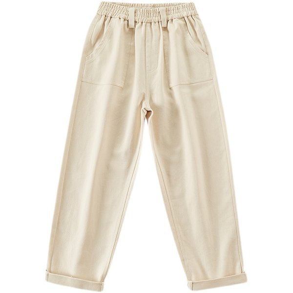 Vaikiškos kelnės su elastiniu juosmeniu ir kišene mergaitėms