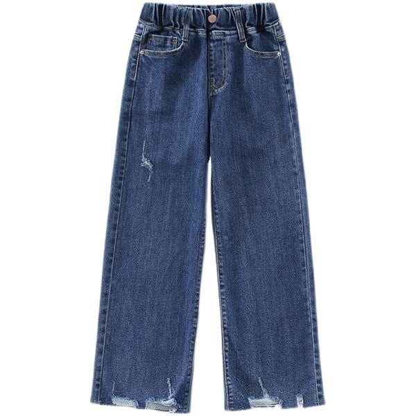 Dječje traperice s gumbom i džepom