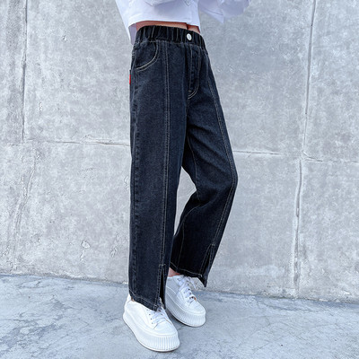 Παιδικό τζιν με ψηλή μέση και τσέπη