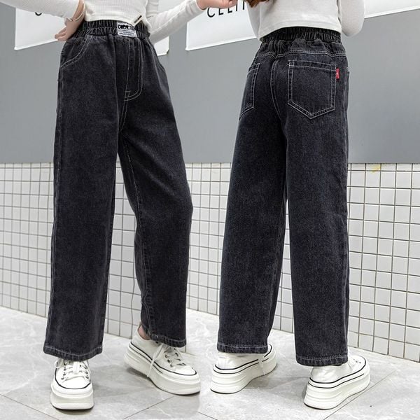 Παιδικό τζιν με ψηλή μέση και τσέπη