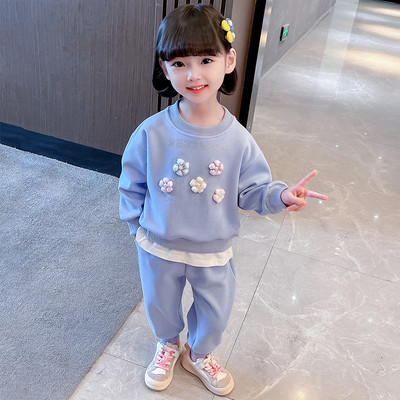 Set pentru copii cu motive florale si paiete