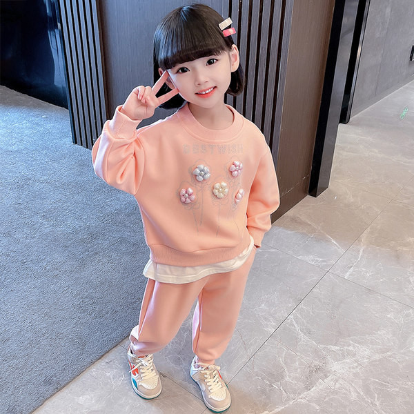 Set pentru copii cu motive florale si paiete