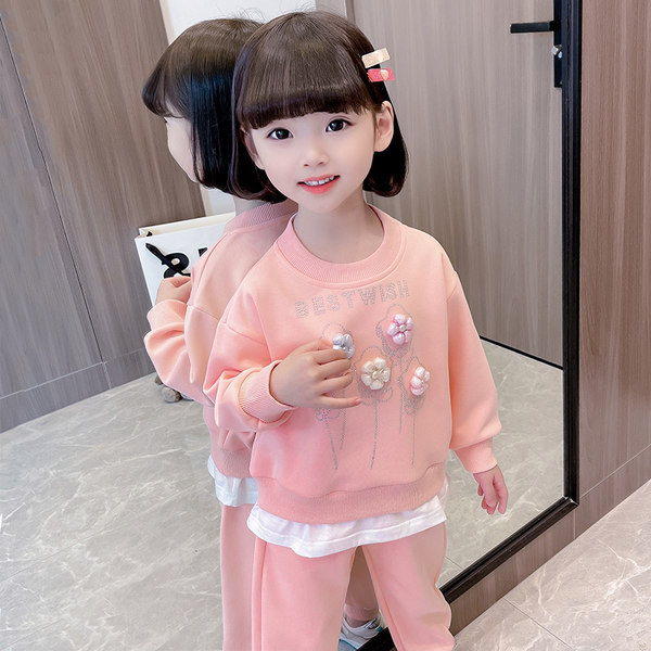 Set pentru copii cu motive florale si paiete