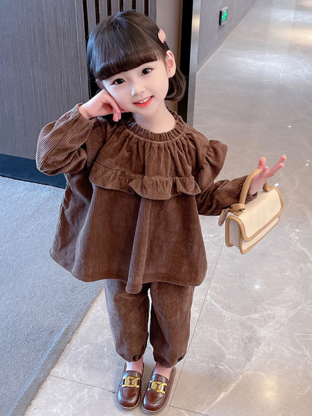 Dviejų dalių komplektas mergaitei, palaidinė ilgomis rankovėmis ir kelnės elastinėmis kojomis