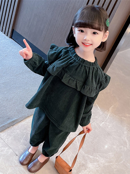 Dviejų dalių komplektas mergaitei, palaidinė ilgomis rankovėmis ir kelnės elastinėmis kojomis