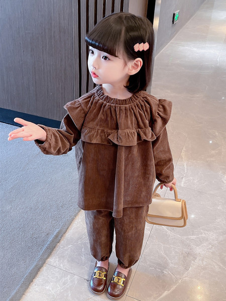 Dviejų dalių komplektas mergaitei, palaidinė ilgomis rankovėmis ir kelnės elastinėmis kojomis