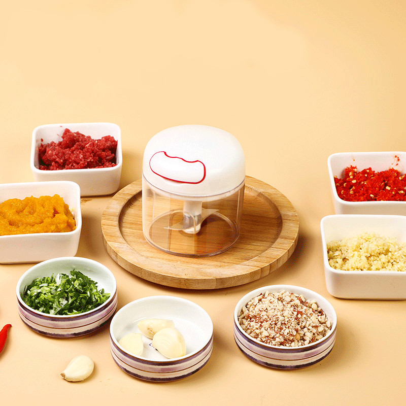 Mini presă de usturoi Usturoi pisat Usturoi tocat manual zdrobit Umplutură Se amestecă Concasor tras manual cu perie Ustensile de bucătărie de acasă