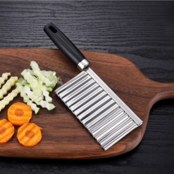 Μαχαίρι κυμάτων από ανοξείδωτο ατσάλι Κόφτης πατάτας Slicer Slicer Slicer πατάτας Shreds Artifact Wave Knife Potato Knife Αξεσουάρ κουζίνας