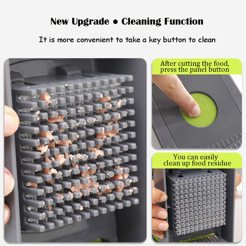 Mandoline 12 in1 Accesorii pentru bucatarie Cutter pentru legume Mașină de curățat Tocator Tăiător pentru fructe Cartofi Morcovi Răzătoare cu coș de scurgere Gadget